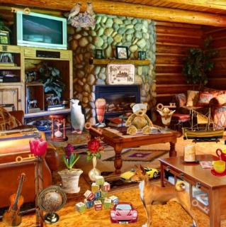 Игра Скрытые объекты деревянного дома фото