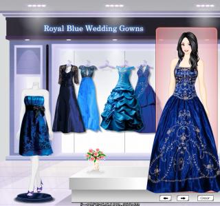 Игра Одевалка Королевская свадьба голубые платья