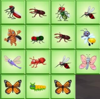 Игра Маджонг с насекомыми