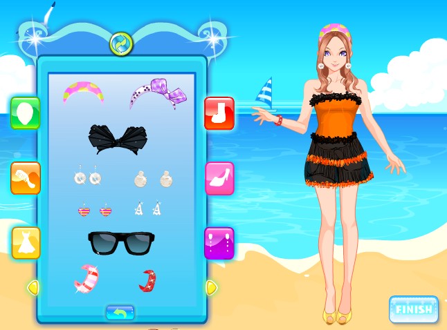 Игры Одень Девушку На Пляж