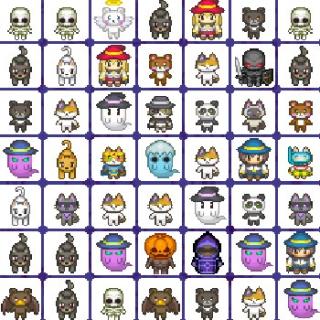 Игра Маджонг пиксельных котов фото