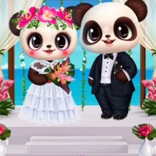 Игра Тропическая свадьба панд