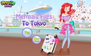 Игра Одевалка русалочка Ариэль в Токио