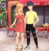 Игра Одевалка аниме пара : первое свидание фото